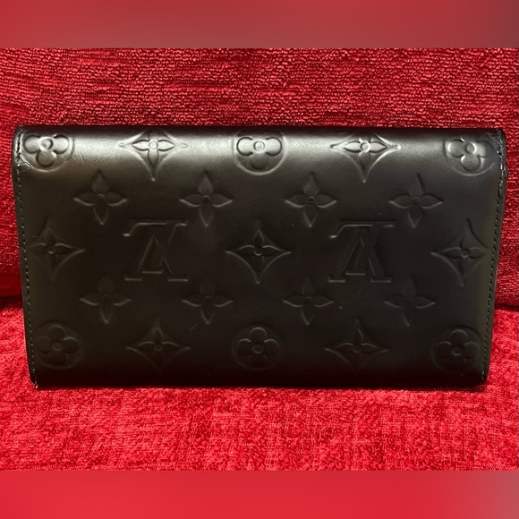 LOUIS VUITTON AUTHENTIC BLACK MATTE MULTICOLORED MONOGRAM WALLET. EUC. - Picture 2 of 9
